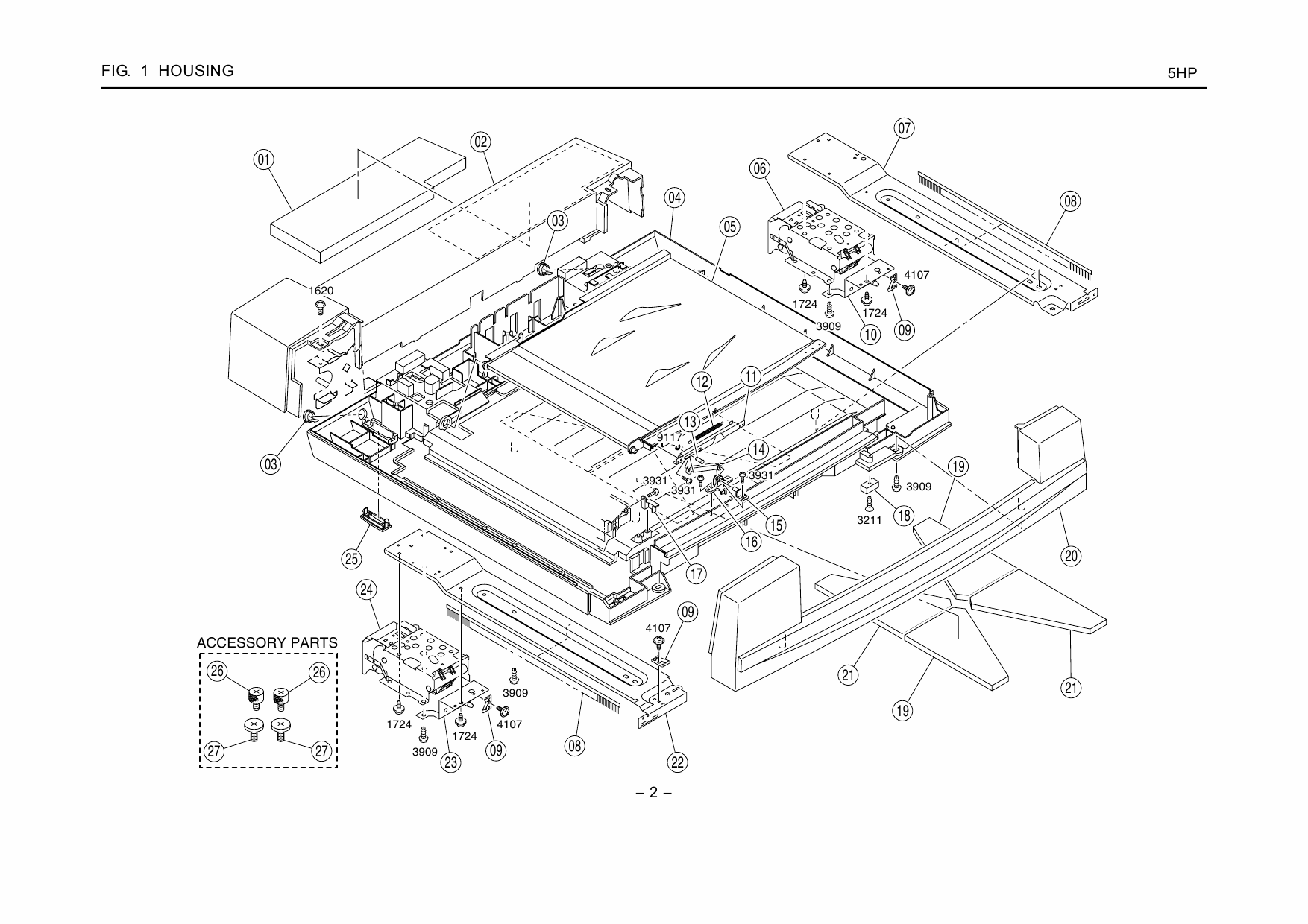 KYOCERA Options Document-Feeder DF-621 JS-621 DF-626 PF-627 PF-625 621 DP-621 DU-621 Parts Manual-6